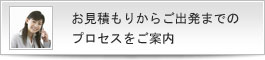 お見積りからご出発までのプロセスをご案内